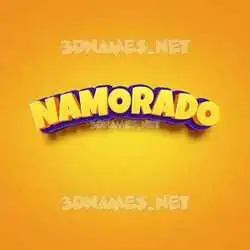 namorado in Orange Toon style - 3D name wallpaper