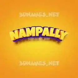 nampally in Orange Toon style - 3D name wallpaper