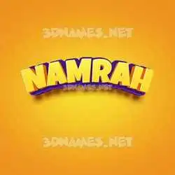 namrah in Orange Toon style - 3D name wallpaper
