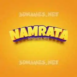 namrata in Orange Toon style - 3D name wallpaper