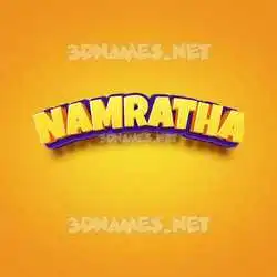 namratha in Orange Toon style - 3D name wallpaper