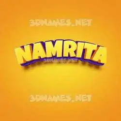 namrita in Orange Toon style - 3D name wallpaper