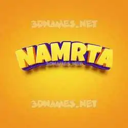 namrta in Orange Toon style - 3D name wallpaper