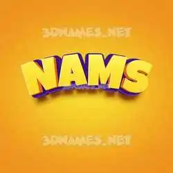 nams in Orange Toon style - 3D name wallpaper