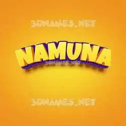 namuna in Orange Toon style - 3D name wallpaper