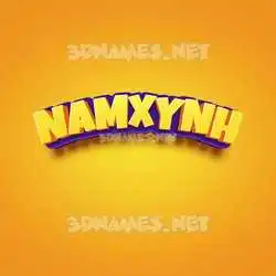 namxynh in Orange Toon style - 3D name wallpaper
