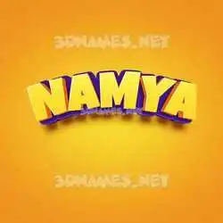 namya in Orange Toon style - 3D name wallpaper