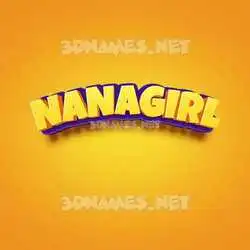 nanagirl in Orange Toon style - 3D name wallpaper