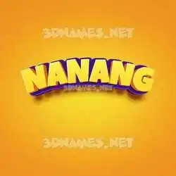nanang in Orange Toon style - 3D name wallpaper