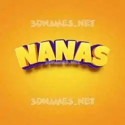 nanas in Orange Toon style - 3D name wallpaper