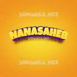nanasaheb in Orange Toon style - 3D name wallpaper