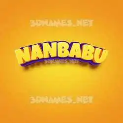 nanbabu in Orange Toon style - 3D name wallpaper