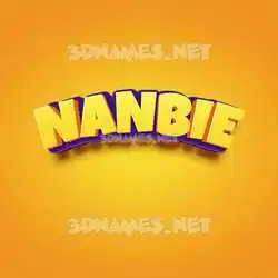 nanbie in Orange Toon style - 3D name wallpaper