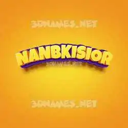 nanbkisior in Orange Toon style - 3D name wallpaper