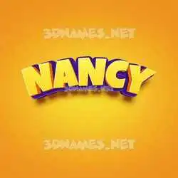 nancy in Orange Toon style - 3D name wallpaper