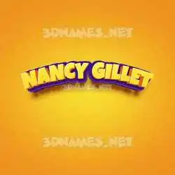 nancy gillet in Orange Toon style - 3D name wallpaper