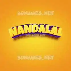nandalal in Orange Toon style - 3D name wallpaper