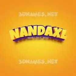 nandaxl in Orange Toon style - 3D name wallpaper