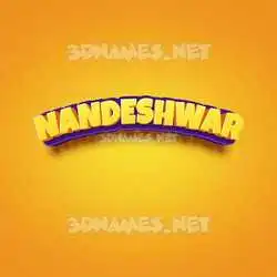 nandeshwar in Orange Toon style - 3D name wallpaper