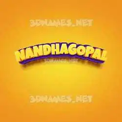 nandhagopal in Orange Toon style - 3D name wallpaper
