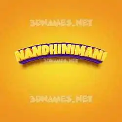 nandhinimani in Orange Toon style - 3D name wallpaper