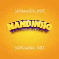 nandinho in Orange Toon style - 3D name wallpaper