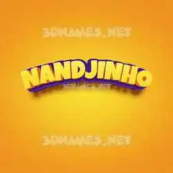 nandjinho in Orange Toon style - 3D name wallpaper