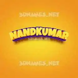 nandkumar in Orange Toon style - 3D name wallpaper
