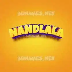 nandlala in Orange Toon style - 3D name wallpaper