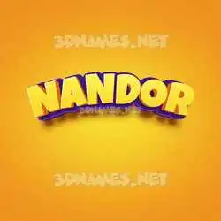 nandor in Orange Toon style - 3D name wallpaper
