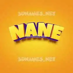 nane in Orange Toon style - 3D name wallpaper