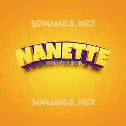 nanette in Orange Toon style - 3D name wallpaper