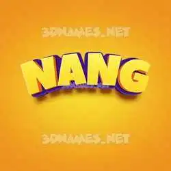 nang in Orange Toon style - 3D name wallpaper