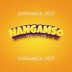 nangamso in Orange Toon style - 3D name wallpaper