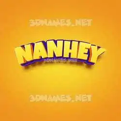 nanhey in Orange Toon style - 3D name wallpaper