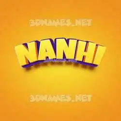nanhi in Orange Toon style - 3D name wallpaper