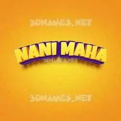 nani maha in Orange Toon style - 3D name wallpaper