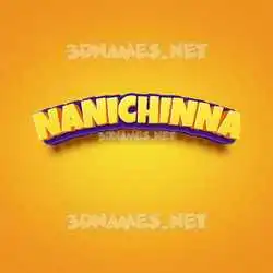 nanichinna in Orange Toon style - 3D name wallpaper