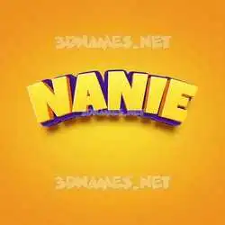 nanie in Orange Toon style - 3D name wallpaper