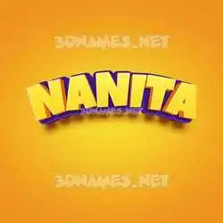 nanita in Orange Toon style - 3D name wallpaper