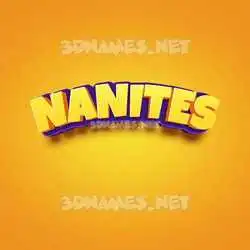 nanites in Orange Toon style - 3D name wallpaper