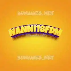 nanni18fdm in Orange Toon style - 3D name wallpaper