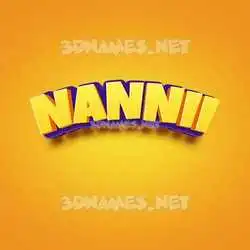 nannii in Orange Toon style - 3D name wallpaper