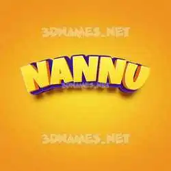 nannu in Orange Toon style - 3D name wallpaper