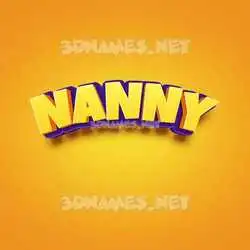 nanny in Orange Toon style - 3D name wallpaper