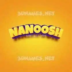 nanoosh in Orange Toon style - 3D name wallpaper