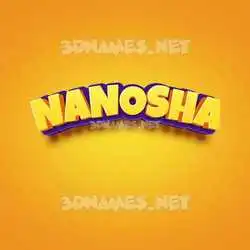 nanosha in Orange Toon style - 3D name wallpaper