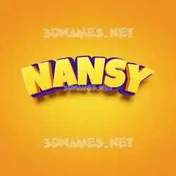 nansy in Orange Toon style - 3D name wallpaper