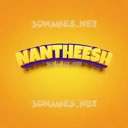 nantheesh in Orange Toon style - 3D name wallpaper