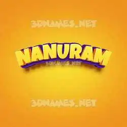 nanuram in Orange Toon style - 3D name wallpaper